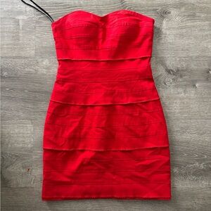 Ark & Co Vibrant Red Strapless Dress